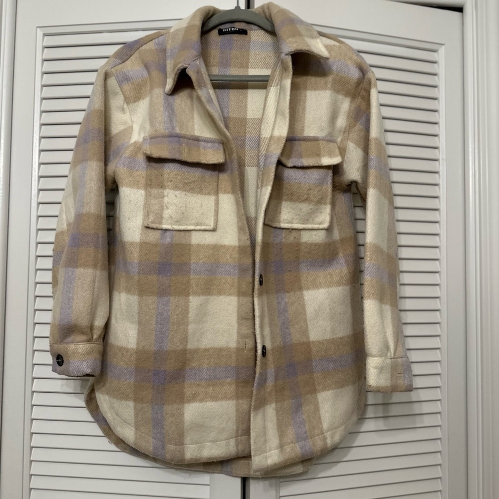 Plaid Shacket with Pockets